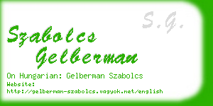 szabolcs gelberman business card